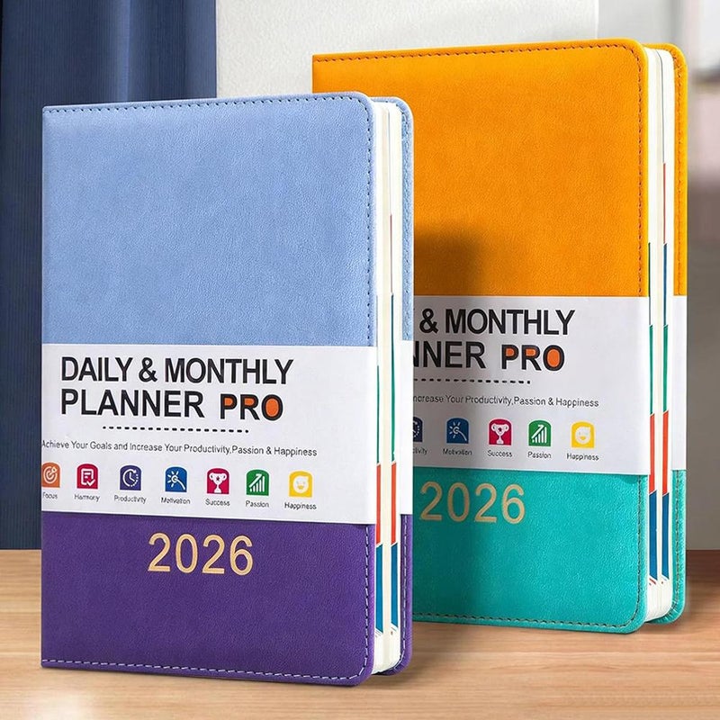 2026 January-December Daily And Monthly Calendar Book,January 2026 - December2026,2-026 Planner Weekly And Monthly,2-026 Calendar Planner Book with Tabs for Office Home School - Image 4